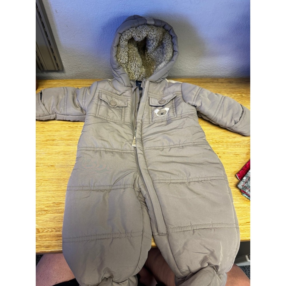London Fog Baby's Snuggle Footed Snowsuit Hooded One Piece Snow Suit 3/6M A18